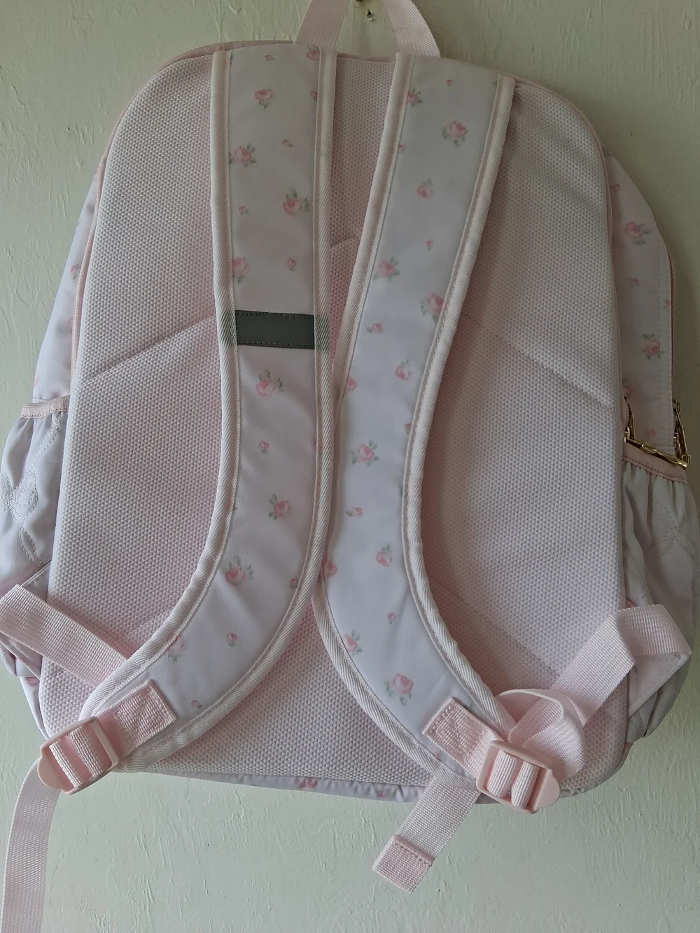 Kids Pink Floral Tote Bag and Quilted Backpack Set